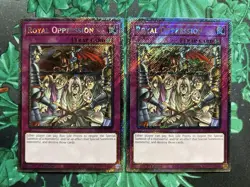 2x Royal Oppression Platinum Secret Rare Yugioh RA04-EN120 Near Mint - Image 1