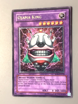 yugioh Ojama King SOD-EN034 Ultimate Rare Unlimited Ed PLAYED good condition - Image 3