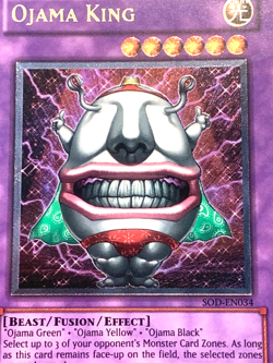 yugioh Ojama King SOD-EN034 Ultimate Rare Unlimited Ed PLAYED good condition - Image 4