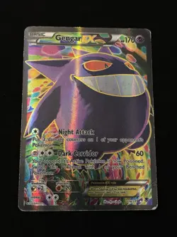 Pokemon Gengar EX Full Art Holo Card 114/119 XY-Phantom Forces (Damaged Holo) - Image 1