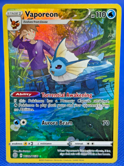 Vaporeon TG02/TG30 SWSH09: Brilliant Stars Trainer Gallery NM Pokemon Card TCG - Image 1
