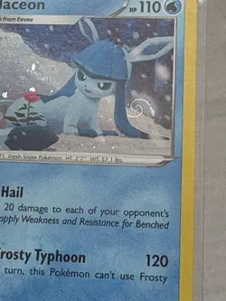 Glaceon V SWSH196 SWSH: Sword & Shield Promo Cards Holo NM SWIRL - Image 3