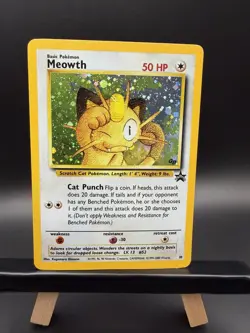 Pokemon Meowth TCG Black Star Promo Holo Card 10/53 WOTC GB Stamp MP - Image 1