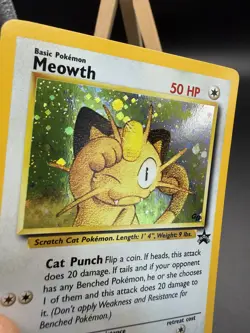 Pokemon Meowth TCG Black Star Promo Holo Card 10/53 WOTC GB Stamp MP - Image 4