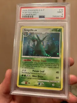 PSA 9 Sceptile Holo Stormfront 2009 #10 Diamond and Pearl Pokemon Card SWIRL - Image 1