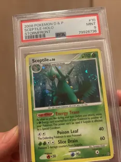 PSA 9 Sceptile Holo Stormfront 2009 #10 Diamond and Pearl Pokemon Card SWIRL - Image 2