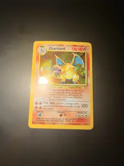 Pokemon Charizard Base Set Holo Rare 120 HP Card 4/102 English Wizards 1999 - Image 2