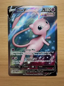 Mew v 250/264 SWSH08 Fusion Strike Full Art Holo Card Mint Condition - Image 1