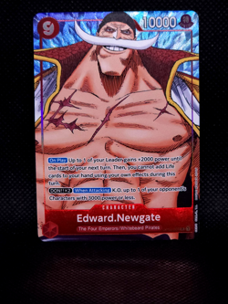 Edward Newgate Alt Art One Piece Card Game OP02-004 English Paramount War Mint - Image 1