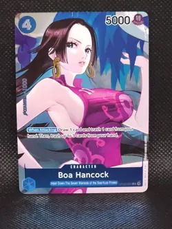 One Piece Card Game Boa Hancock Alternate Art OP02 Box Topper Card LP - Image 1
