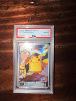 Pokemon Captain Pikachu CBB1 CS #09 Holo PSA 10 Electric TCG Card 2025 - Image 1