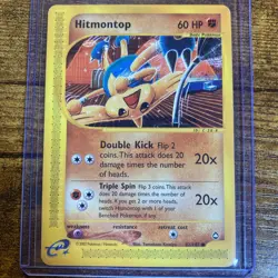 Hitmontop 82/147 Common Aquapolis Non Holo Pokemon Card LP Top Loader Included - Image 1