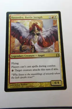 MTG Basandra Battle Seraph x1- -Commander 2011-Lightly Played - Image 1