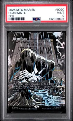 2025 MTG Marvel Spider-Man Reanimate Foil #0020 PSA 9 MINT Pop 33 - Image 1