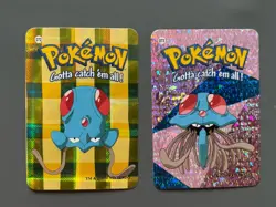 Tentacool Tentacruel #72 #73 Vending Prism Holo Sticker Card 2000 Pokemon - Image 1