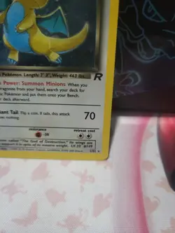 2000 Pokemon Team Rocket Holo Dark Dragonite #5/82 1st Edition - Image 5