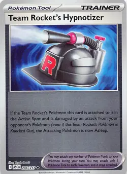 Team Rocket's Hypnotizer Holo Uncommon Trainer - Pokemon Tool Reverse Holo ME: A - Image 1