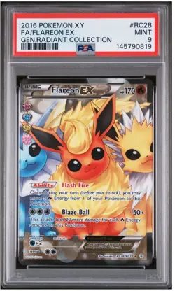 2016 POKEMON XY GENERATIONS RADIANT COLLECTION #RC28 FA/FLAREON EX PSA 9 - Image 1