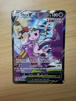 Pokemon Mew v Holo Alternative Art Ultra Rare TCG Fusion Strike Card 251/264 - Image 1