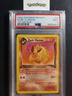 First Edition 2000 Pokemon Team Rocket 35/82 Dark Flareon PSA Mint 9 - Image 1