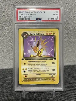 2000 POKEMON ROCKET 1ST EDITION #38 DARK JOLTEON PSA 9 - Image 1