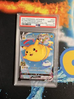 2021 Pokemon Japanese 25th Anniversary Coll Flying Pikachu VMAX -Fa PSA 10 #024 - Image 1