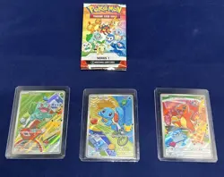 Pokemon TCG First Partner Illustration Collection Series 1 Kanto GEN 1 Starters - Image 1