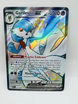 Pokemon Gardevoir ex SV: Paldean Fates 217/091 Ultra Rare Full Art Holo HP310 - Image 1