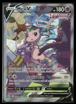 2021 Pokemon Fusion Strike Ultra Rare Alternate Full Art Mew V 251/264 - Image 1