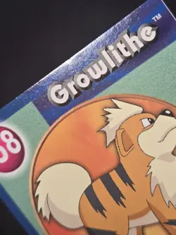 Pokemon 1999 Burger King Kids Meal Promo #58 Growlithe Non-Perforated NM - Image 3