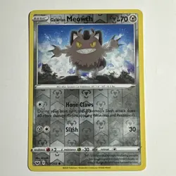 Galarian Meowth 127/202 Reverse Holo Sword & Shield Base Set Pokemon TCG LP - Image 1