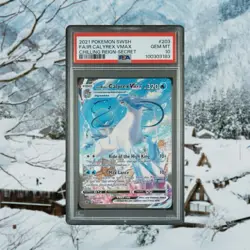 Ice Rider Calyrex VMAX PSA 10 English Pokemon 203 Chilling Reign Alt Art 2021 - Image 1