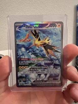 Pokemon Zapdos ex 202/165 Scarlet & Violet 151 EX Holo 200 HP Rare - Image 1