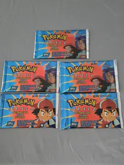 Topps 2000 Pokemon TV Animation Series 2 Booster Pack (5 packs) - Image 1