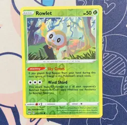 Pokemon TCG Rowlet Darkness Ablaze 011/189 Reverse Holo Common Mint - Image 1