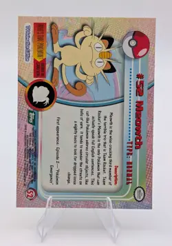 Topps Pokemon Series 1 Non-Holo: Meowth #52 - NM - Image 2