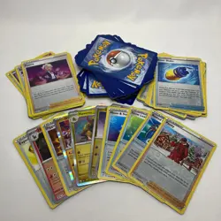 82 Cards Holo, Reverse Holo Card Set Bundle Pokemon NM Duplicates, Trainers, ETC - Image 1