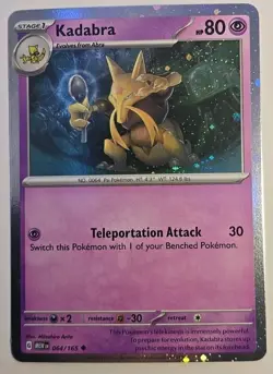 Pokemon TCG Kadabra 064/165 Scarlet And Violet 151 Cosmos Holo 2023 NM - Image 2