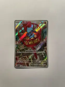 Pokemon TCG RIOLU #010 ME Black Star PROMO Illustration Rare - Image 1