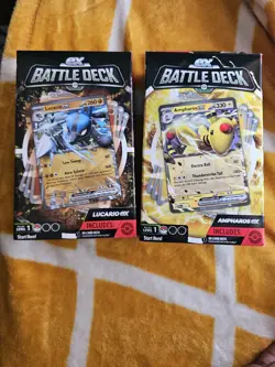 Pokemon Ampharos & Lucario Ex Battle Deck - 2 Pack 820650862281 - Image 1