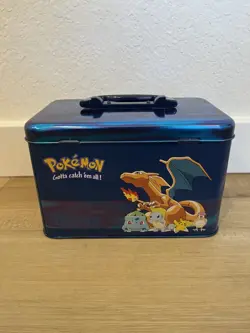 1999 Nintendo Pokemon Trading Card Box Tin LunchBox Official - Image 2