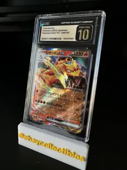 CGC Pristine 10 Charizard ex #006 Pokemon Sv2a 151 Japanese Holo Double Rare - Image 1