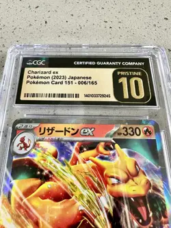 CGC Pristine 10 Charizard ex #006 Pokemon Sv2a 151 Japanese Holo Double Rare - Image 3