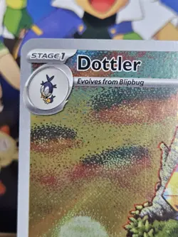 🔥 Pokemon TCG 🌟 Dottler 184/182 Illustration Rare IR Holo SV04: Paradox Rift - Image 2