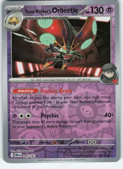 Team Rocket's Orbeetle - 089/182 Reverse Holo SV10: Destined Rivals NM Pokemon - Image 1