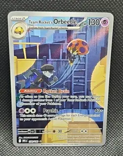 Team Rocket's Orbeetle Pokemon Destined Rivals 198/182 Illustration Rare NM - Image 1