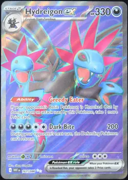 Pokemon TCG Hydreigon ex 161/086 2025 White Flare Ultra Rare Card - NM - Image 1