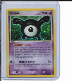 Pokemon Unseen Forces Unown Holo Rare Subset #X/28 Played Excellent Condition - Image 1