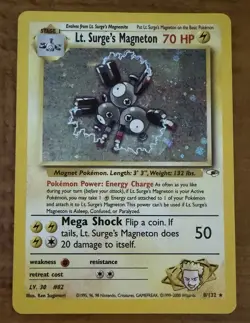 Pokemon TCG Lt. Surge’s Magneton #8/132 Holo Gym Challenge 1999-2000 Vintage - Image 1