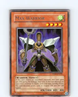 Yu-Gi-Oh TCG Max Warrior DP09-EN009 Unlimited Regular Rare Card LP-NM - Image 1